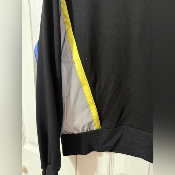 Terez Women’s NWT Colorblock Black Sweatshirt with Reflective Trim Size Small - Picture 9 of 13